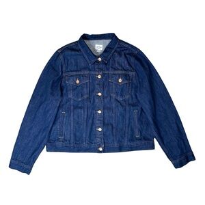 J. Crew Women’s Denim Trucker Jacket Dark Wash - Size XXL